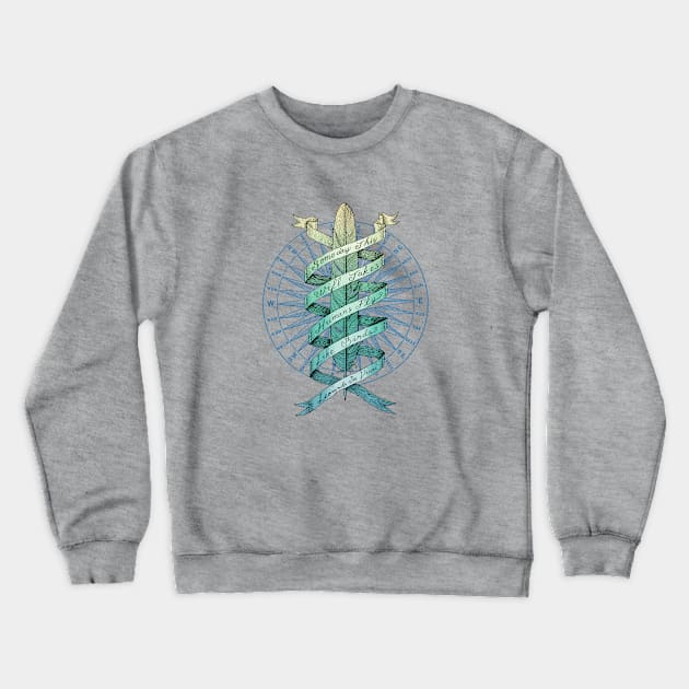 Da Vinci Quills Quotes Crewneck Sweatshirt by Exosam